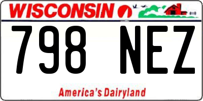 WI license plate 798NEZ