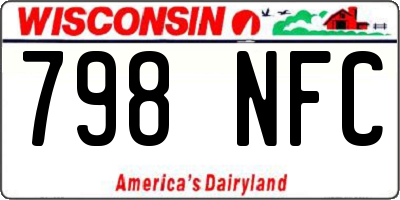 WI license plate 798NFC