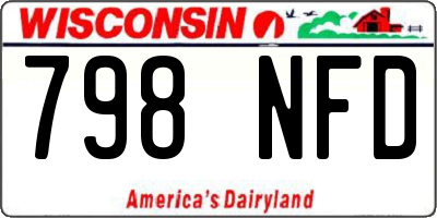 WI license plate 798NFD