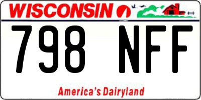 WI license plate 798NFF