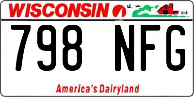 WI license plate 798NFG