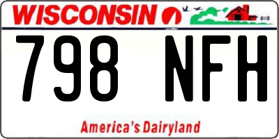 WI license plate 798NFH