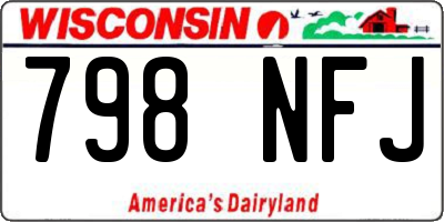 WI license plate 798NFJ