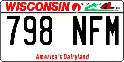 WI license plate 798NFM
