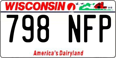 WI license plate 798NFP