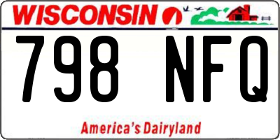 WI license plate 798NFQ