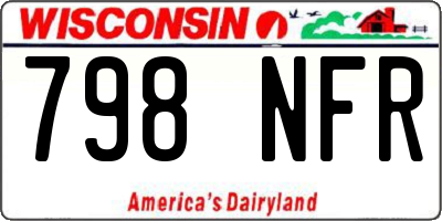 WI license plate 798NFR