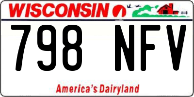 WI license plate 798NFV