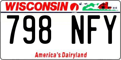 WI license plate 798NFY