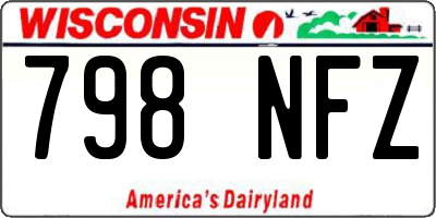 WI license plate 798NFZ