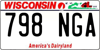 WI license plate 798NGA