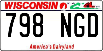 WI license plate 798NGD