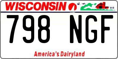 WI license plate 798NGF