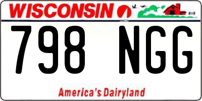 WI license plate 798NGG