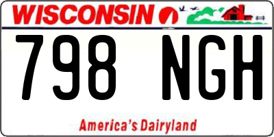 WI license plate 798NGH