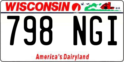 WI license plate 798NGI