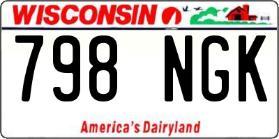 WI license plate 798NGK