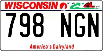 WI license plate 798NGN