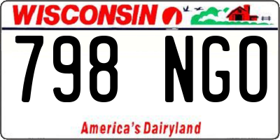 WI license plate 798NGO