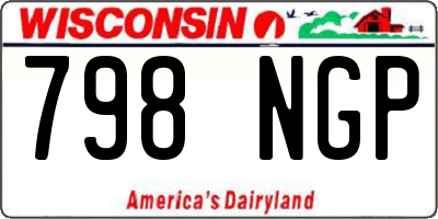 WI license plate 798NGP