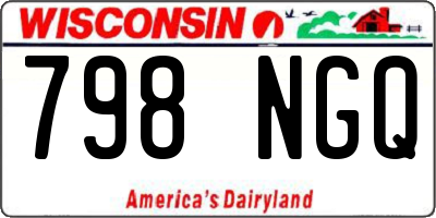 WI license plate 798NGQ