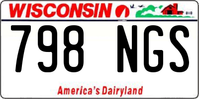 WI license plate 798NGS