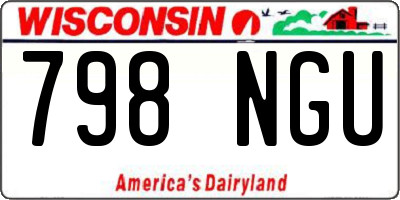 WI license plate 798NGU
