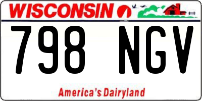WI license plate 798NGV