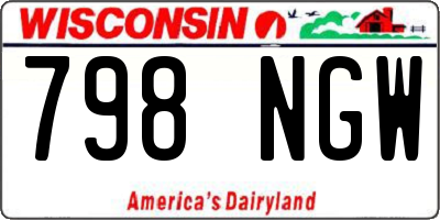 WI license plate 798NGW