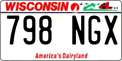 WI license plate 798NGX