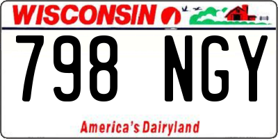 WI license plate 798NGY