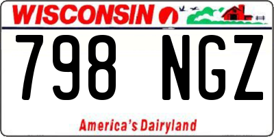 WI license plate 798NGZ