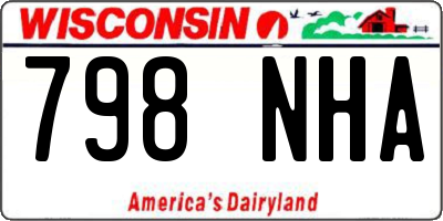 WI license plate 798NHA