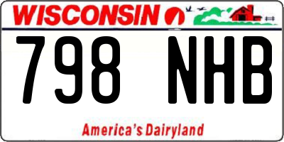 WI license plate 798NHB
