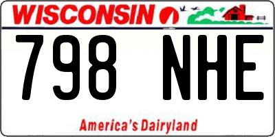 WI license plate 798NHE