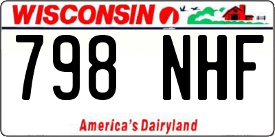 WI license plate 798NHF