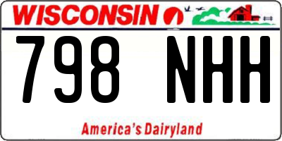 WI license plate 798NHH