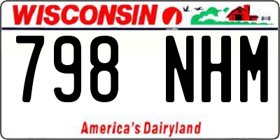 WI license plate 798NHM