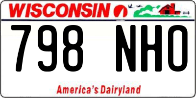 WI license plate 798NHO