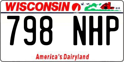 WI license plate 798NHP