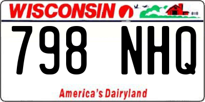 WI license plate 798NHQ