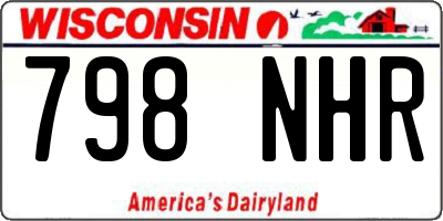 WI license plate 798NHR