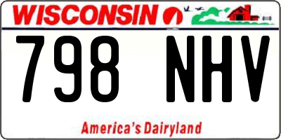 WI license plate 798NHV