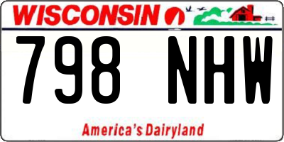WI license plate 798NHW