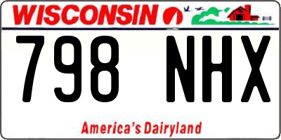 WI license plate 798NHX