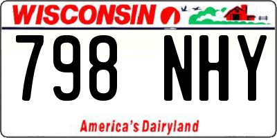 WI license plate 798NHY