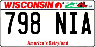 WI license plate 798NIA