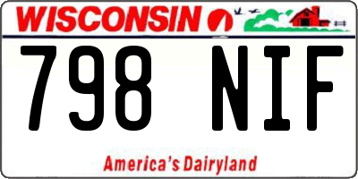 WI license plate 798NIF