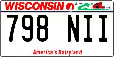 WI license plate 798NII