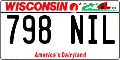 WI license plate 798NIL